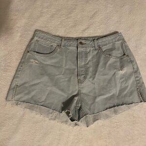 Wild Fable Blue Jean Shorts High-Waisted Distressed